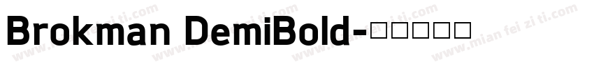 Brokman DemiBold字体转换
